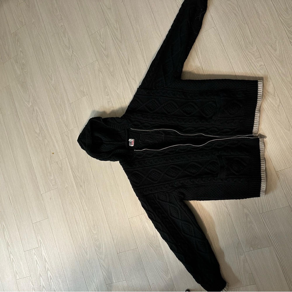 Supreme Black and White Knit Sweater